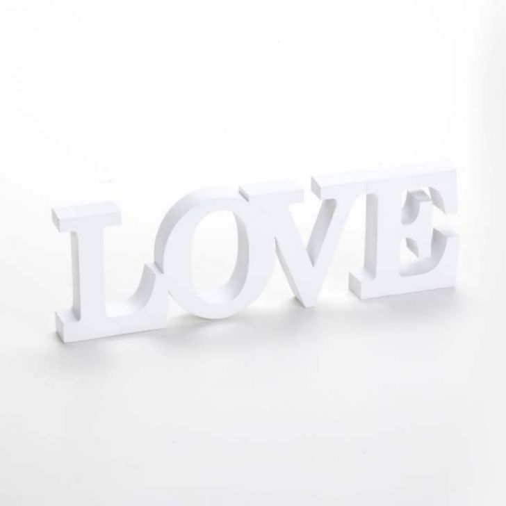 Letreiro Love Decorativo P/ Mesa Branco