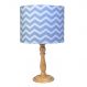 Abajur Madeira Moderno Chevron Azul Quarto Bebê Infantil Menino