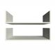 Kit 2 Prateleiras U 60 x 15mm Suporte Invisível Dormitório Bebe Infantil Branca