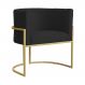 Poltrona Decorativa Luana Requinte Suede Preto - DS Estofados