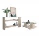 Conjunto Bancada e Mesa de Centro Darshan Calacata Off-White