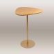 Mesa Lateral Orgânica UP Tampo Cinamono e Metal Dourado 52 cm