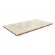Tampo para Mesa de Jantar Kepp Vidro Off White e Canela 160 cm