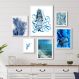 Kit 6 Quadros Decorativos Iemanjá Azul - com vidro