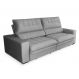 Image of Sofá 3 Lugares Retrátil e Reclinável Mustang Veludo Cinza 210 cm MO895UP13CFAMOB