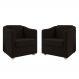 Kit 2 Poltronas Decorativa Mariana Suede Marrom Dal Poz Estofados