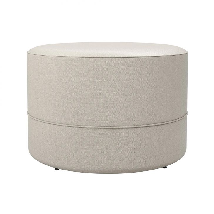 Puff Clarice Linho Areia 62 Cm