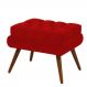 Puff Decorativo Pés Palito Dora Suede Vermelho - DS Estofados