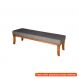 [OUTLET] Banco | Banqueta 2 Lugares Lucia Cinza e Castanho 100 cm