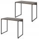 Kit 02 Mesas Para Escritório e Home Office Industrial Aspen 90 cm C01 Carvalho Dark - Lyam Decor