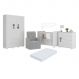 Quarto Completo com Colchão e Poltrona de Amamentação Pimpolho Multimóveis MP4091 Branco/Cinza