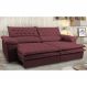 Sofá Retrátil e Reclinável Molas Ensacadas Cama inBox Botonê 2,32m Espuma Viscoelástico Suede Vinho