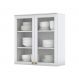 Armário Aéreo Nova York com Vidro 2 Portas Branco