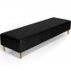 Puff Decorativo Sala de Estar Bali W01 Pés Palito 170x60cm Couríssimo Preto - Lyam Decor