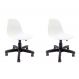 Conjunto com 2 Cadeiras de Escritório Secretária Eames Rioja Branco
