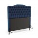 Cabeceira Pollux 195 Para Cama King Sued Azul Marinho Aradecor