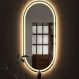 Espelho jateado Oval Iluminado com led quente - 60x150cm