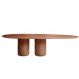 Mesa de Jantar Oásis Orgânica Cilíndrica Pau Ferro 180x100 cm