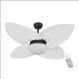 Ventilador de Teto Kovalski Marrom Texturizado 4 Pés Palmae Branco 127V com Controle