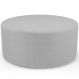 Puff Redondo Orgânico para Living 90cm Lola W01 Bouclê Cinza - Lyam Decor