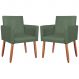 2 Poltronas Resistente para Recepção Confortável Corino Escritório MOBLAN decor