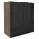 Armário Aéreo Madesa Lux 60 cm 1 Porta - Rustic/Preto