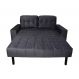 Sofá-Cama 3 Lugares Casal Murilo Veludo Chumbo