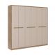 Guarda-Roupa Casal Belmont 6 Portas 3 Gavetas Noce e Off White