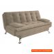 [OUTLET] Sofá-Cama 3 Lugares Casal Premium Suede Velvet Bege