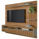 Painel Para TV 65 Pol Com Bancada Suspensa Zemo L05 Amêndoa Titanio - Lyam Decor