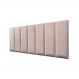 Placas Cabeceira Modulada Reta Adesiva Casal Estofada 140cm x 60cm Kit 7 Placas - Veludo Nude