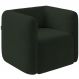 Poltrona Decorativa Para Sala de Estar Fixa Living Peônia K01 Veludo Verde - Lyam Decor