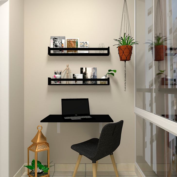 Mesa para Notebook Dobrável KitCubos Preta 60 cm