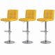 Kit 3 Banquetas Giratórias Gomos Amarela