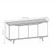 Buffet Louise Cinza Pérola Noce 4 Portas