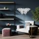 Quadro Escultura Borboleta Boho 80x43 Cinza