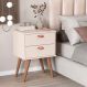 Mesa Apoio 2 Gavetas Mendoza Off White