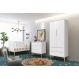 Jogo de Quarto para Bebê Completo 2 Portas Théo New Branco Fosco com Natural - MoveisAqui