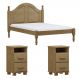 Cama Casal 02 Mesas de Cabeceira Madeira Maciça Freijo Milani Store