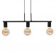 Pendente New Bar para 3 Lâmpadas Preto 60cm E27 Bivolt para Salas e Quartos