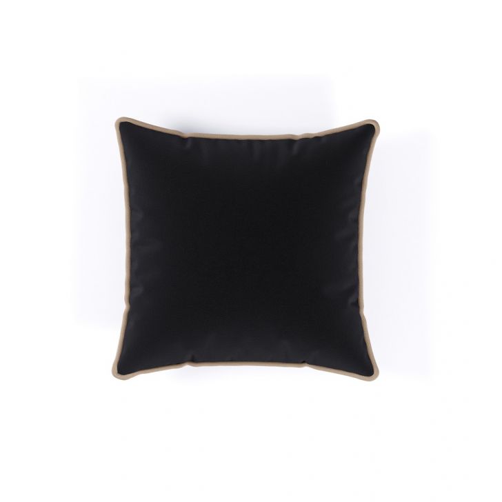 Almofada Decorativa Quadrada Candy 45x45 Suede Preta E Bege