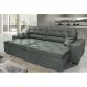 Sofá Austin 2,82m Retrátil Reclinável, Molas no Assento e Almofadas, Tecido Suede Velusoft Grafite