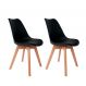 Conjunto com 2 Cadeiras Saarinen Wood Preto