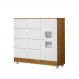 Cômoda Life 1 Porta e 4 Gavetas Tigus Baby Branco Madeirado Ypê
