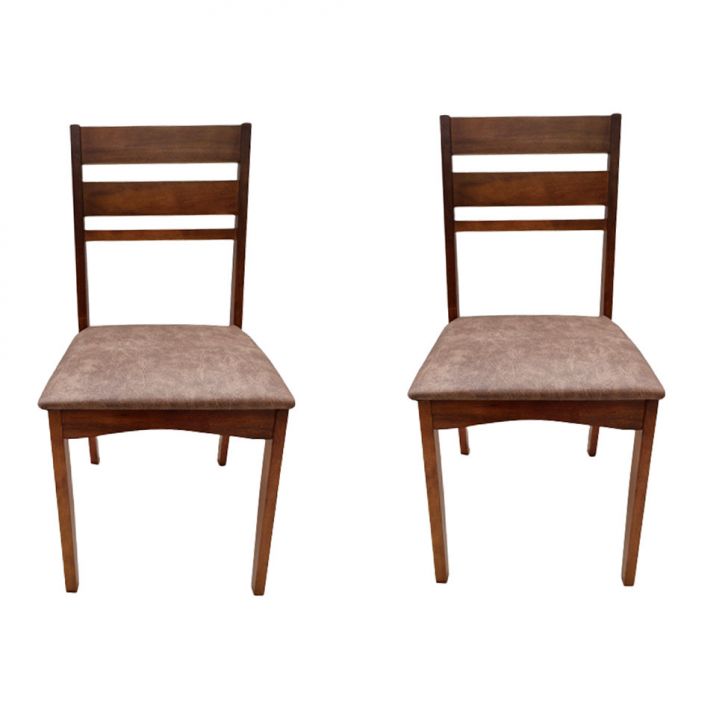 Conjunto Com 2 Cadeiras Esparta Corino Marrom E Mel