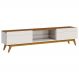 Rack Bancada 2 Gavetas 218cm Amy Off White/Freijó G29 - Gran Belo