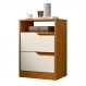 Mesa de Cabeceira Sole 2 Gavetas Flex Cinamomo/Off White - Móveis Albatroz