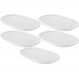 5 Travessas Melamina Branca 26x17cm Saladas Petiscos Buffet Restaurante Aperitivos