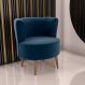 Poltrona Decorativa para Sala Amapá Veludo Azul