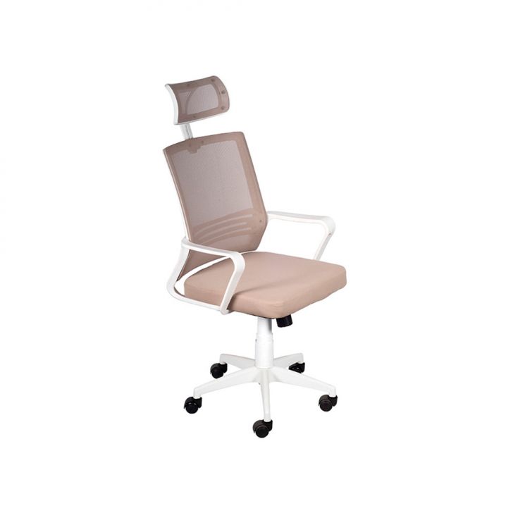 Cadeira de Escritório Diretor Lyon Bege e Branca